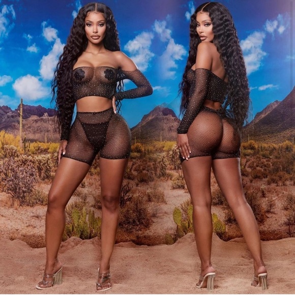 2PC Fishnet Top Bottom - Picture 6 of 13